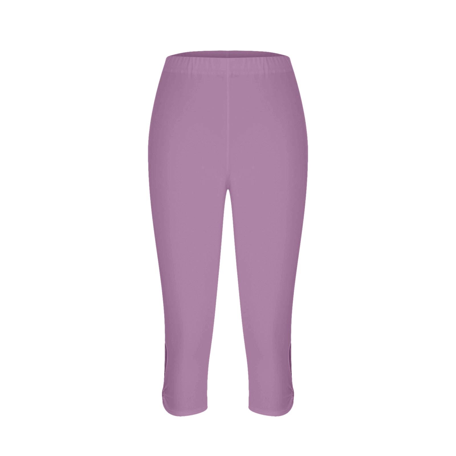 thumbnail image 5 of Leggings capri de compresión de cintura alta para mujer - Pantalones de yoga elásticos con bolsillos, mezcla de poliéster y spandex - Tallas M-XXXXL para hacer ejercicio/verano, 5 of 5